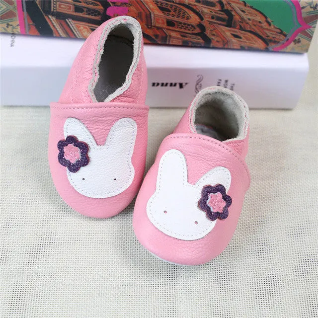 100% Genuine Cow Leather Baby Moccasins Cartoon Pattern Soft Soled Baby Boy Shoes Girl Newborn Infant Crib Shoes First Walkers