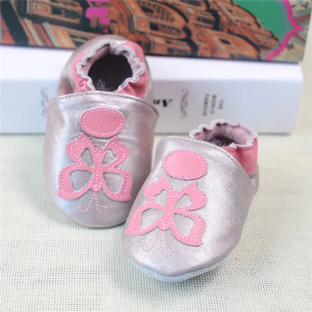 100% Genuine Cow Leather Baby Moccasins Cartoon Pattern Soft Soled Baby Boy Shoes Girl Newborn Infant Crib Shoes First Walkers