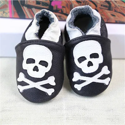 100% Genuine Cow Leather Baby Moccasins Cartoon Pattern Soft Soled Baby Boy Shoes Girl Newborn Infant Crib Shoes First Walkers