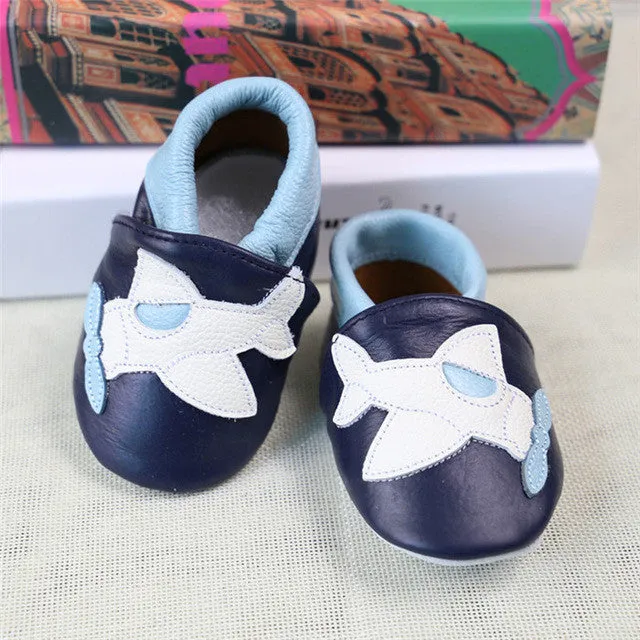 100% Genuine Cow Leather Baby Moccasins Cartoon Pattern Soft Soled Baby Boy Shoes Girl Newborn Infant Crib Shoes First Walkers