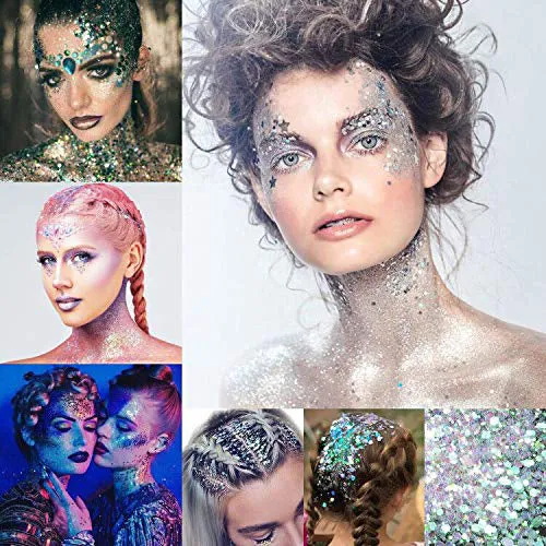 12-Piece: Holographic Chunky Glitters