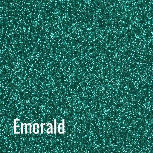 12" Emerald Siser Glitter Heat Transfer Vinyl (HTV)