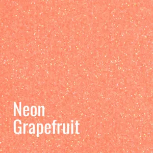 12" Neon Grapefruit Siser Glitter Heat Transfer Vinyl (HTV)