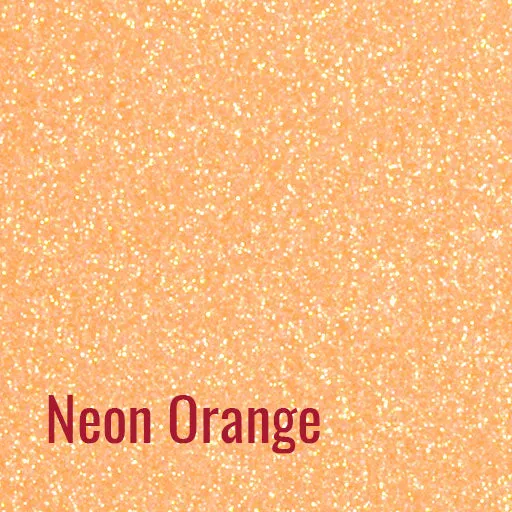 12" Neon Orange Siser Glitter Heat Transfer Vinyl (HTV)