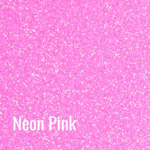 12" Neon Pink Siser Glitter Heat Transfer Vinyl (HTV)