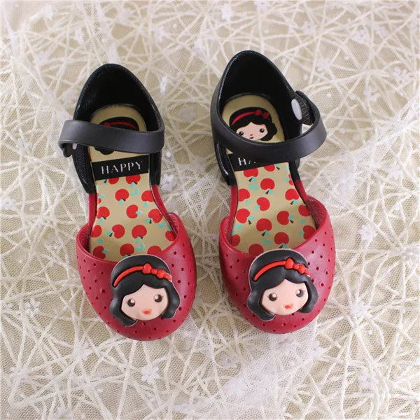 14-16.5cm Gilrs Sandals Jelly Princess Summer Children'S Shoes Jelly Crystal Shoes breathable Cartoon Sandals Crystal Shoes