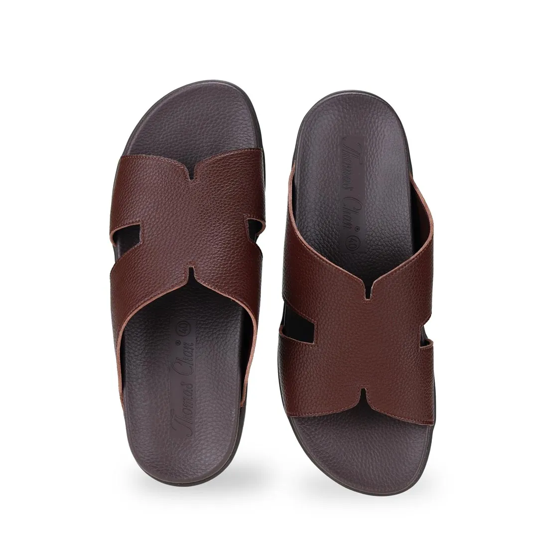 [20% off at cart] Men Classic H-Strap Leather Sandals