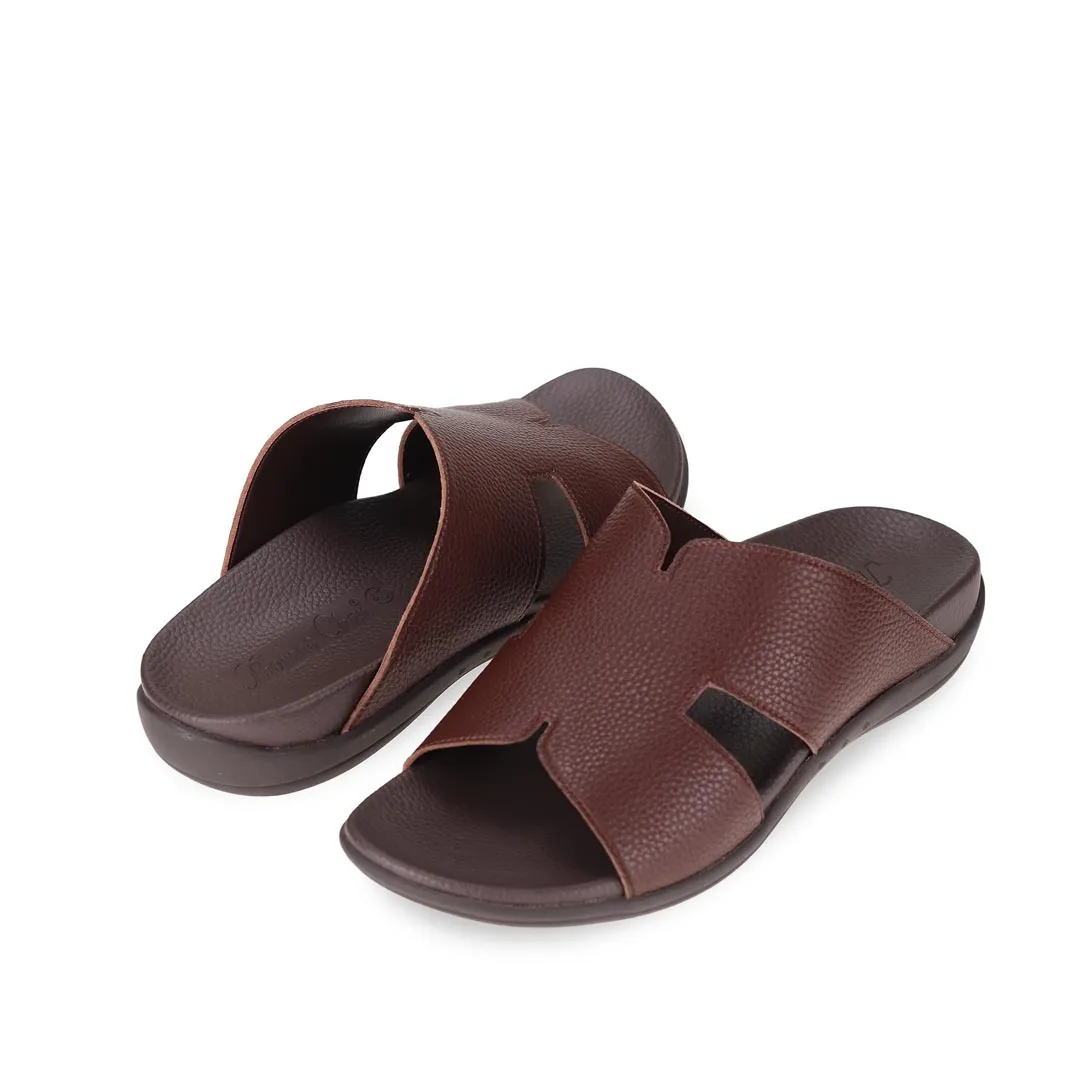 [20% off at cart] Men Classic H-Strap Leather Sandals