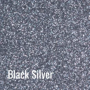 20" Black Silver Siser Glitter Heat Transfer Vinyl (HTV)