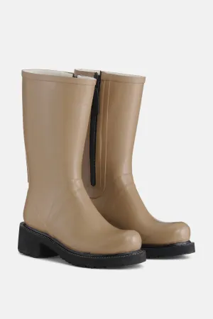 3/4 Rubber Boots With Zip - Otter