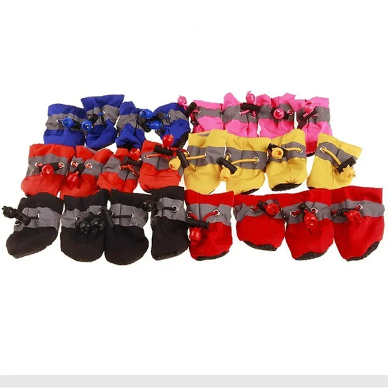 4pcs/set Waterproof dog/cat waterproof boots**Pet Supplies*