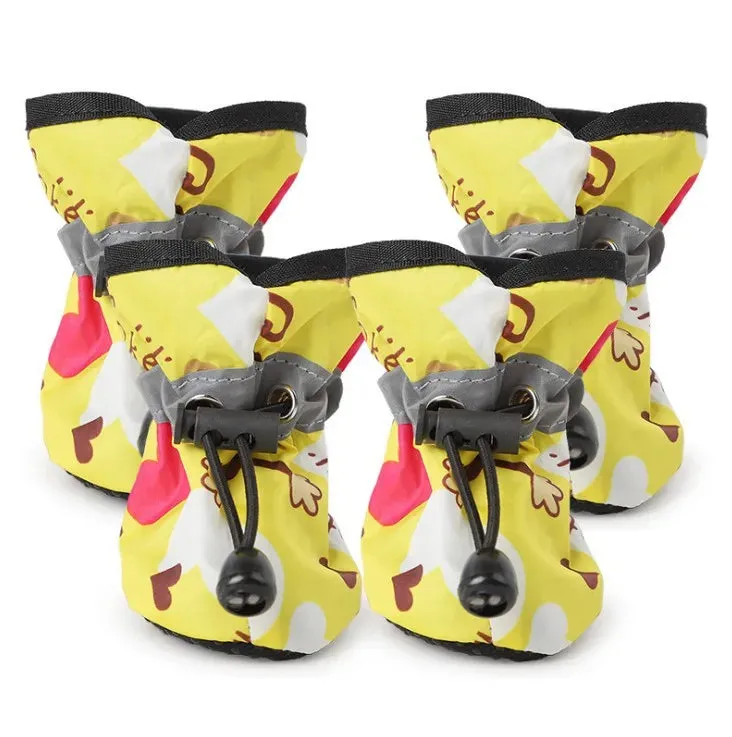 4pcs/set Waterproof dog/cat waterproof boots**Pet Supplies*