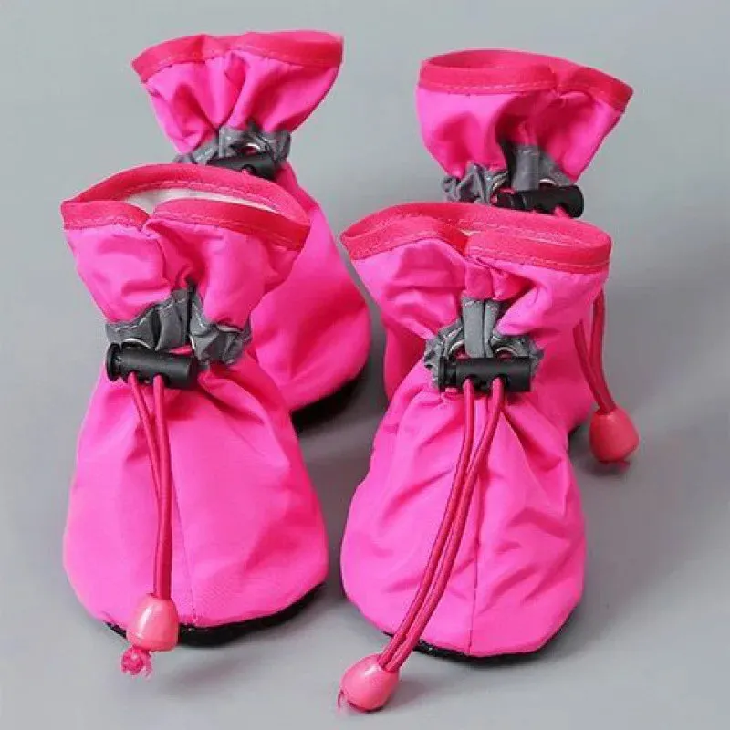 4pcs/set Waterproof dog/cat waterproof boots**Pet Supplies*