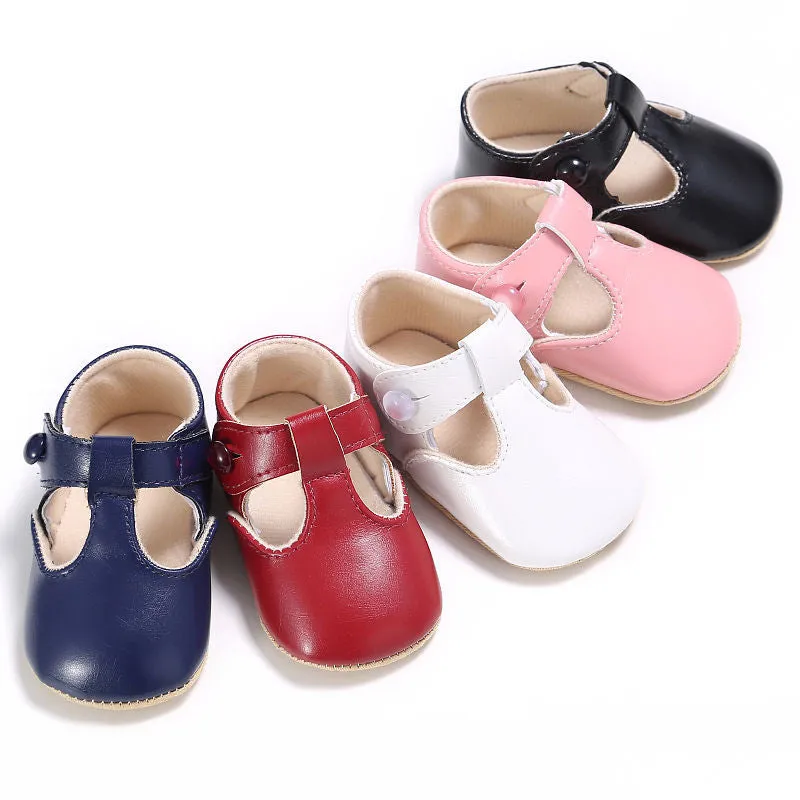 5 Color Sweet Casual Princess Girls Baby Kids Pu Leather Solid Crib Babe Infant Toddler Cute Ballet Mary Jane Shoes 0-1T