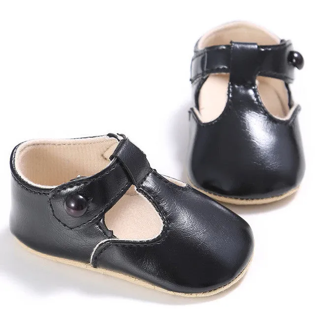 5 Color Sweet Casual Princess Girls Baby Kids Pu Leather Solid Crib Babe Infant Toddler Cute Ballet Mary Jane Shoes 0-1T