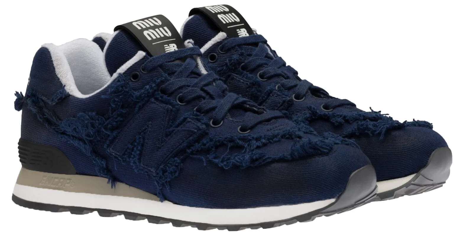 574 New Balance x Miu Miu denim sneakers