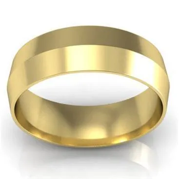 6mm Knife Edge Wedding Ring in 14kt Gold