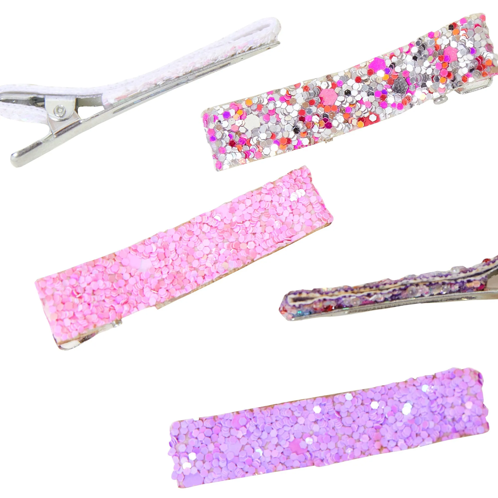 Accessorize London Girl's Glitter Salon Clips 5 Pack