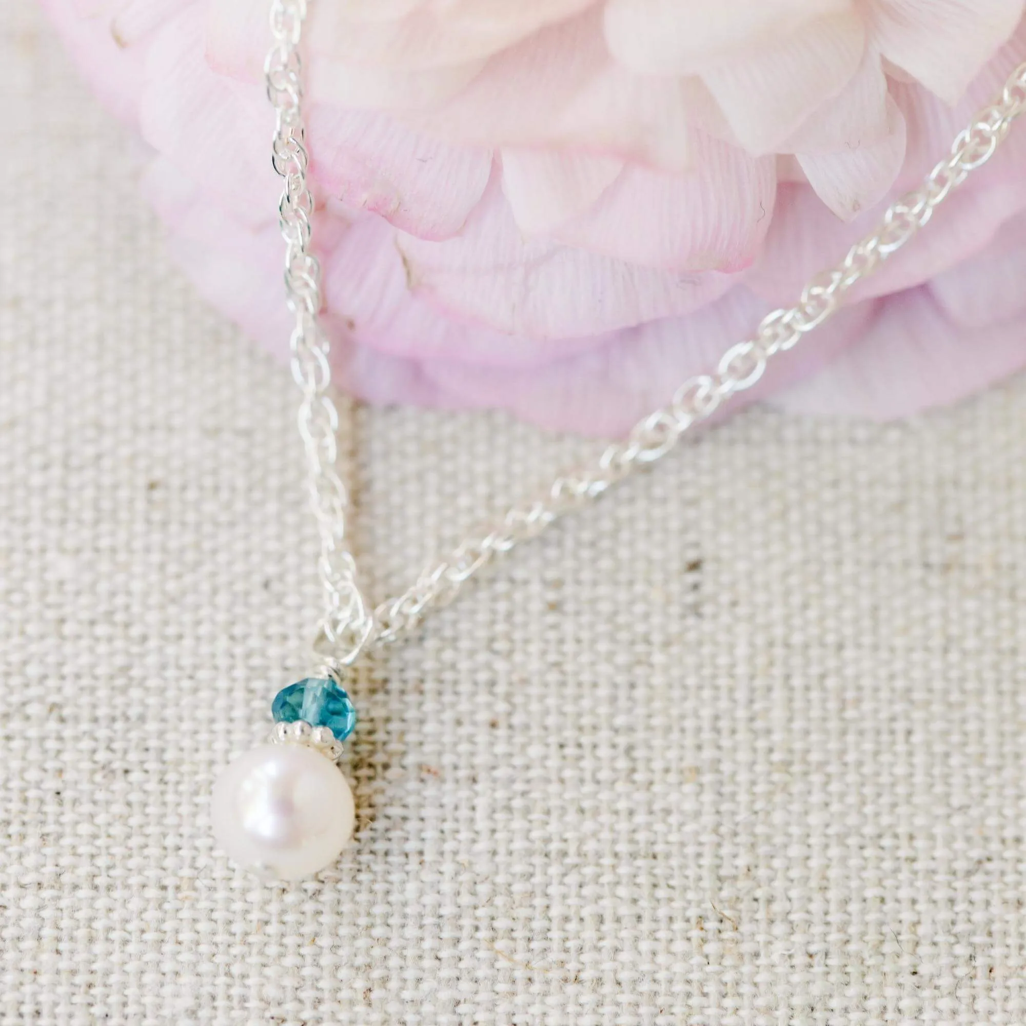 Adorable My Keepsake Pearl Necklace in Silver