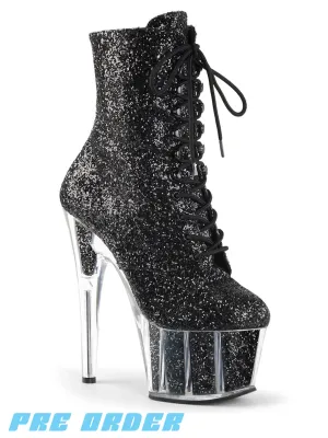 ADORE-1020G HEELS - BLACK GLITTER ✰ PRE ORDER ✰