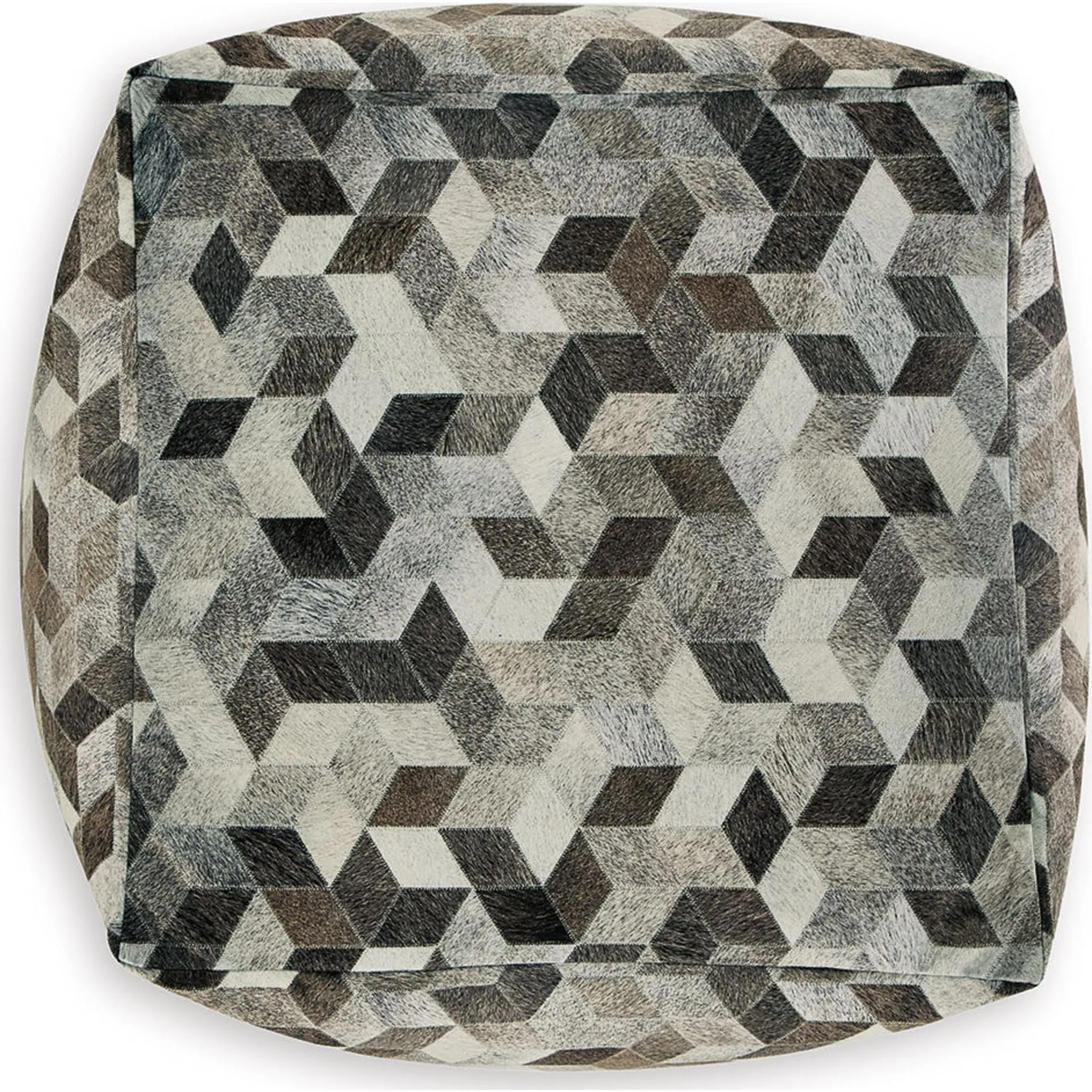 Albermarle Pouf - Gray/Brown