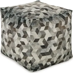 Albermarle Pouf - Gray/Brown