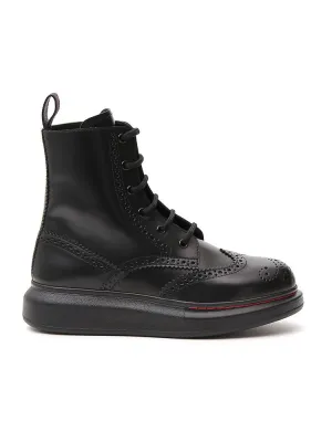 Alexander McQueen Hybrid Lace Up Ankle Boots