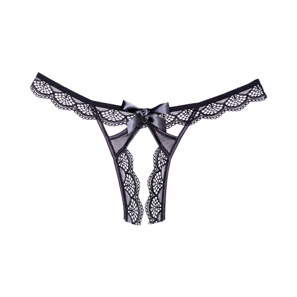 Allure Adore Peach-y Panty Black O/S