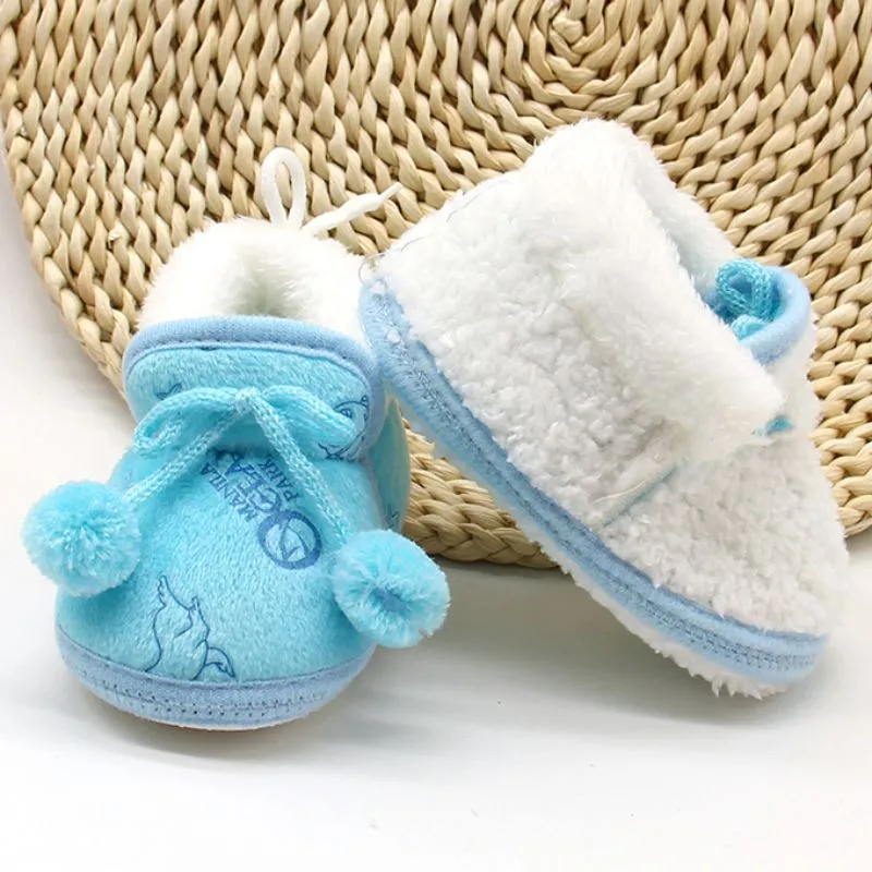 Baby Bowknot Warm Soft Sole Crib Shoes