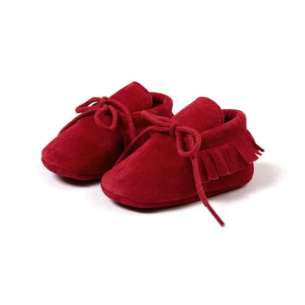 Baby Boy Girl Moccasins Moccs Shoes First Walkers Bebe Fringe Soft Soled Non-slip Footwear Crib Shoes PU Suede Leather Newborn