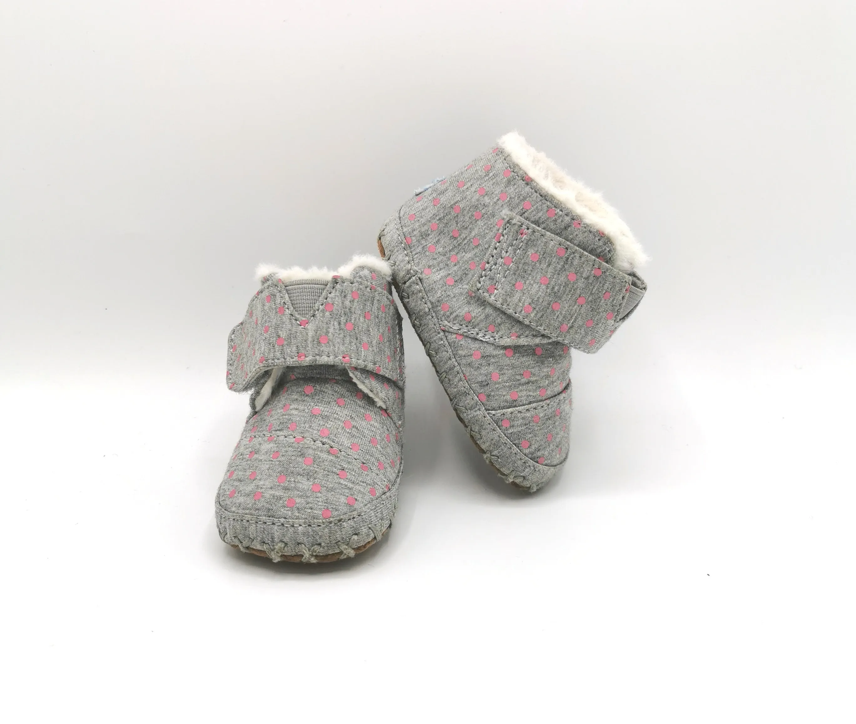 BABY GIRL SIZE 2 (0/6 MONTHS) - TOMS, Soft Fall / Winter Crib Booties EUC B19