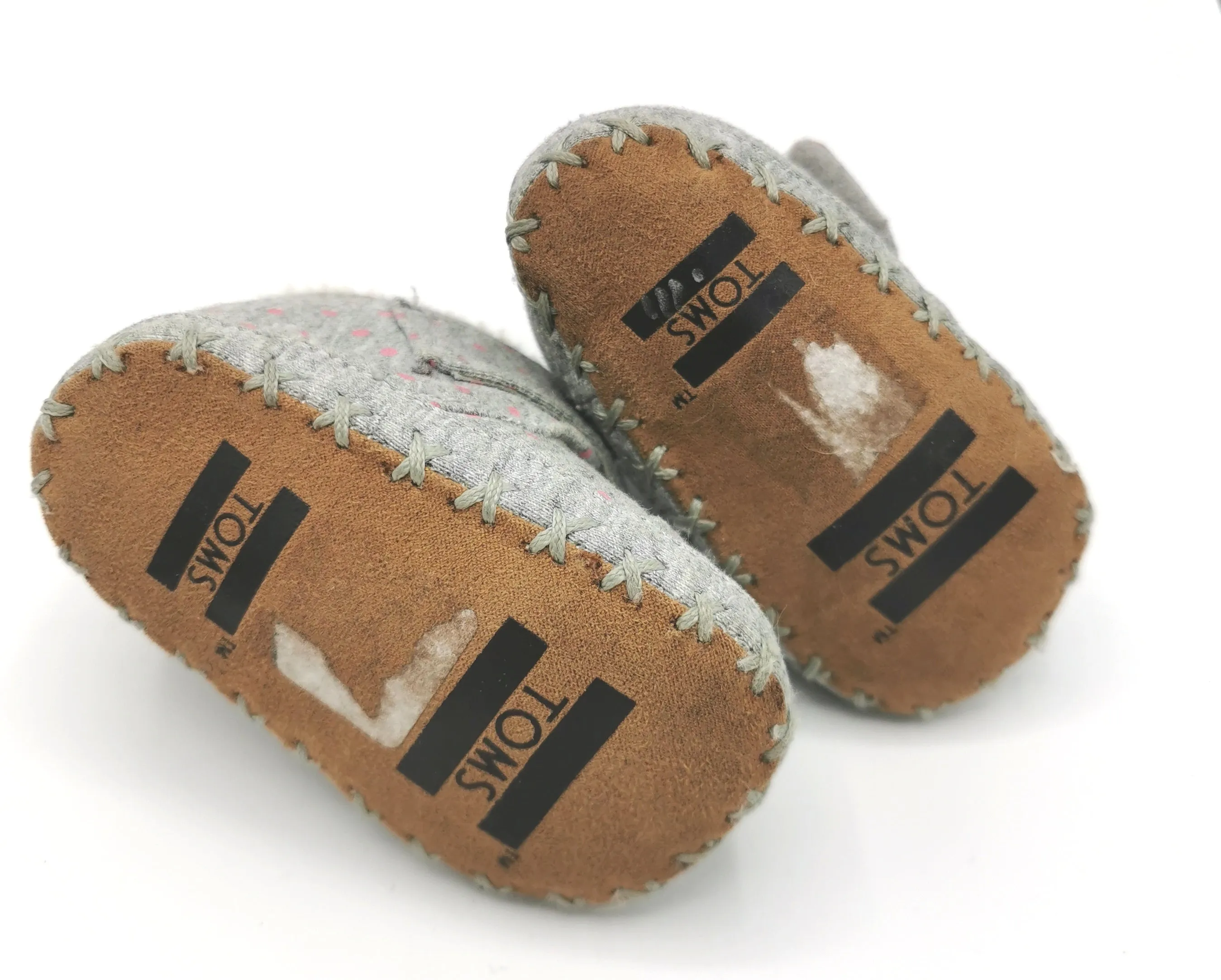 BABY GIRL SIZE 2 (0/6 MONTHS) - TOMS, Soft Fall / Winter Crib Booties EUC B19