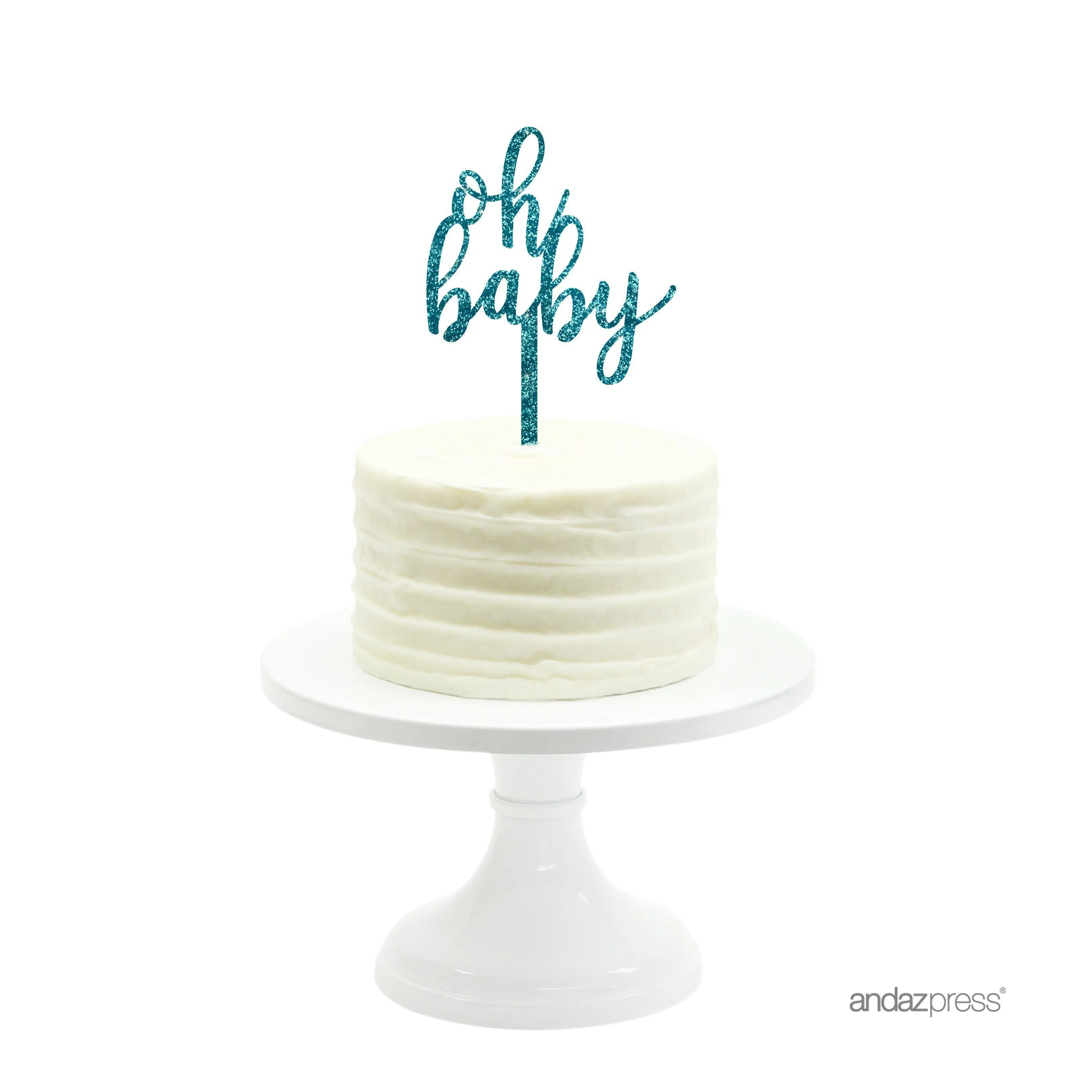 Baby Shower Oh Baby Glitter Acrylic Cake Toppers