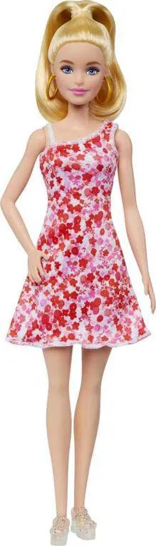 Barbie Fashionistas Doll #205 with Blond Ponytail and Floral Dress