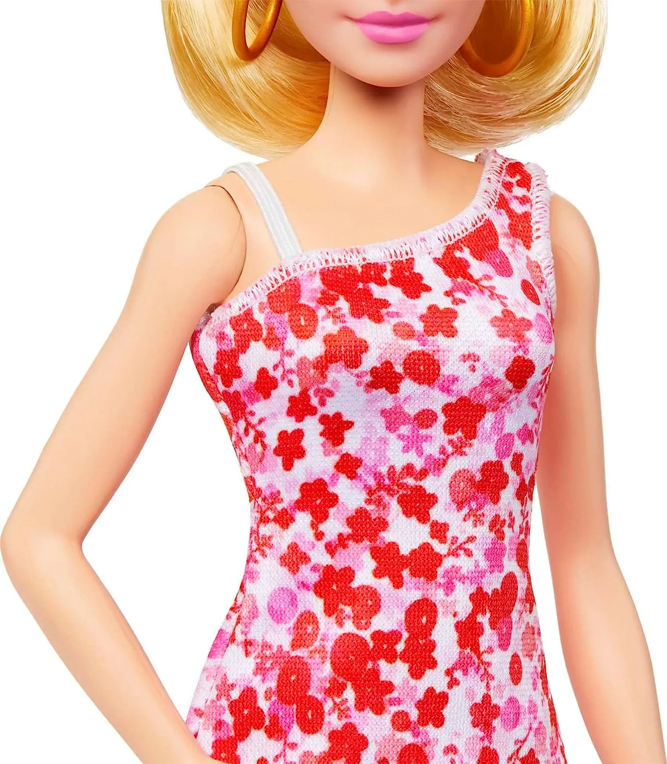 Barbie Fashionistas Doll with Blond Ponytail And Floral Dress #205 for Kids Ages 3  (HJT02)