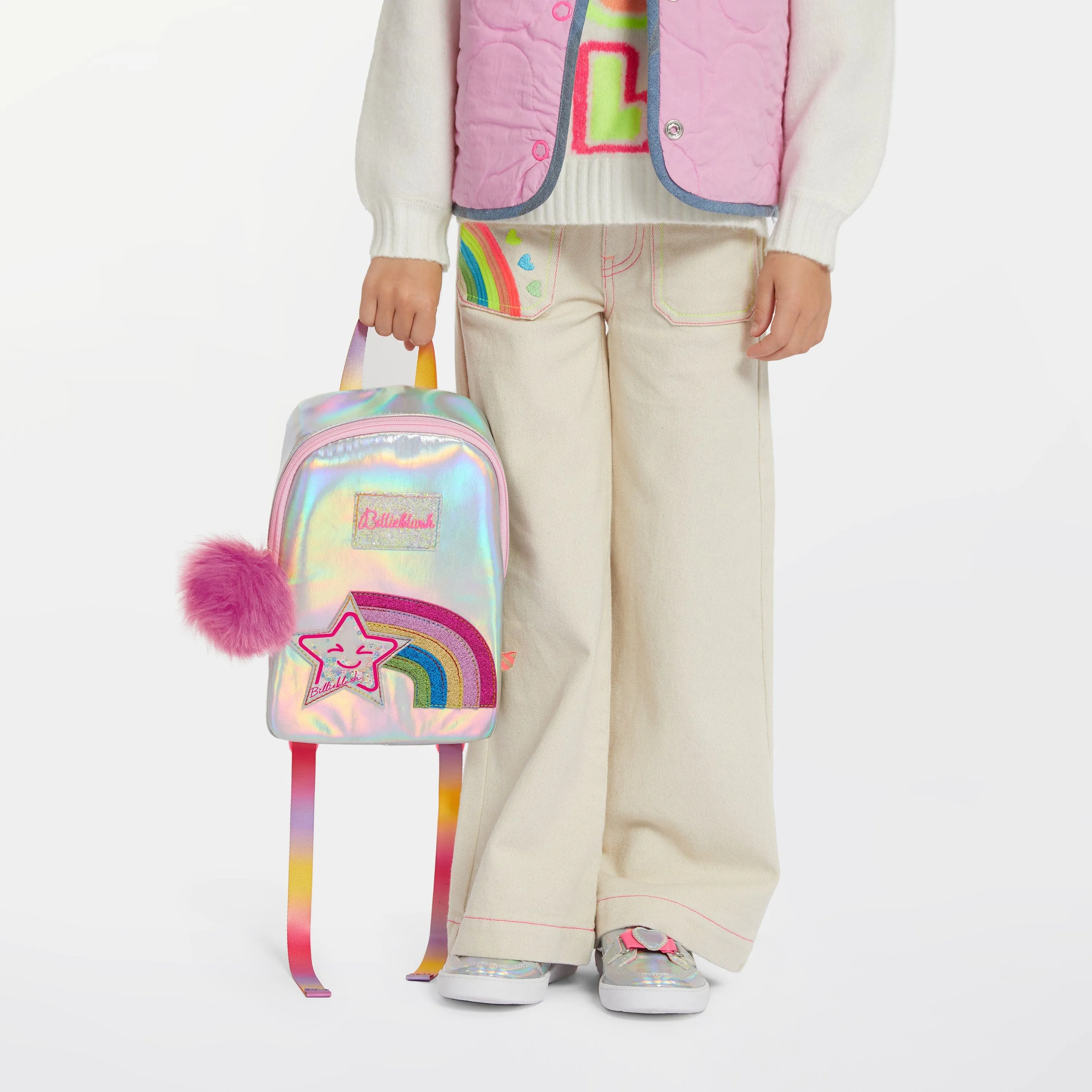 Billieblush Girls Shooting Star Backpack in White