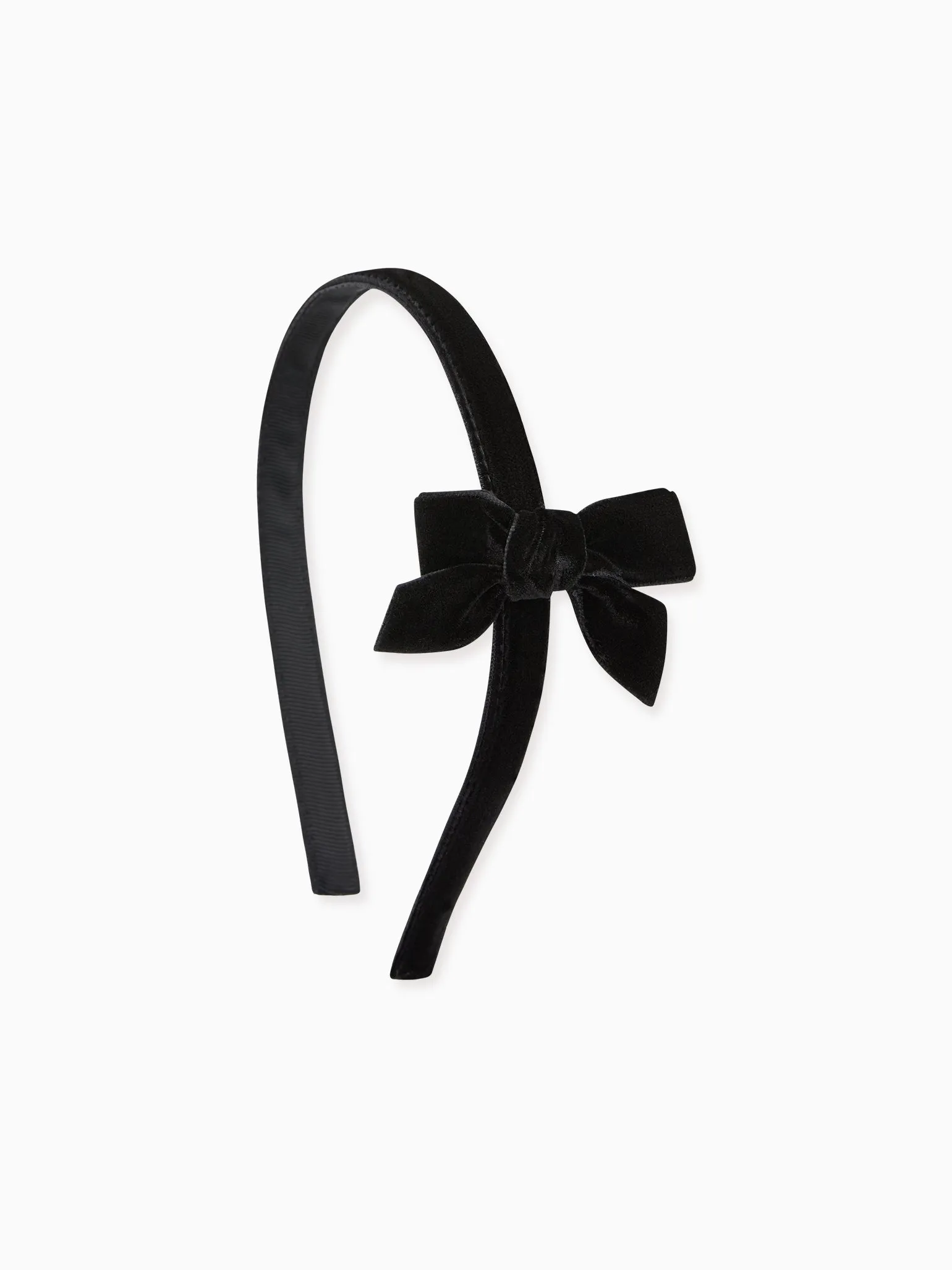 Black Small Bow Velvet Girl Headband