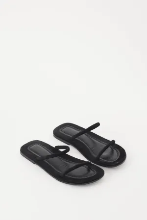 Black Suede The City Sandal