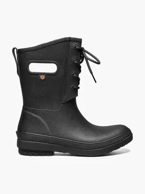 'Bogs' Women's Amanda II Lace Up WP Rain Boot - Black