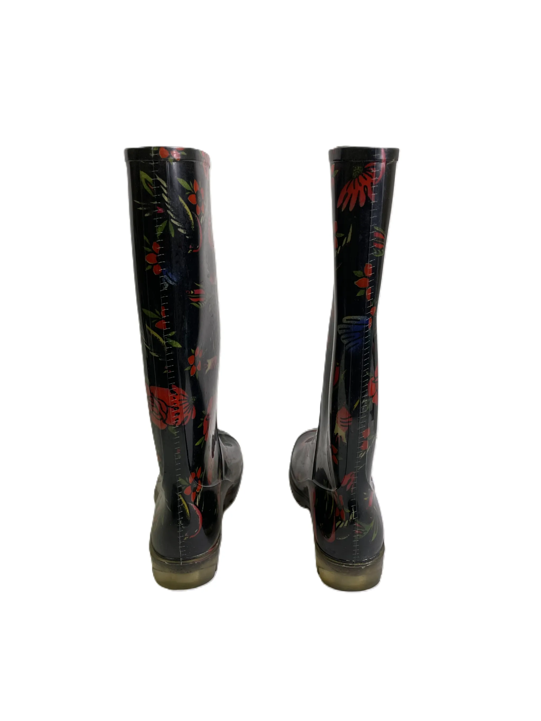 Boots Rain By Easy In Floral Print, Size: 8