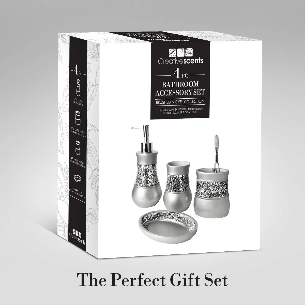 Brushed Nickel 4 Piece Gift set (Wholesale)