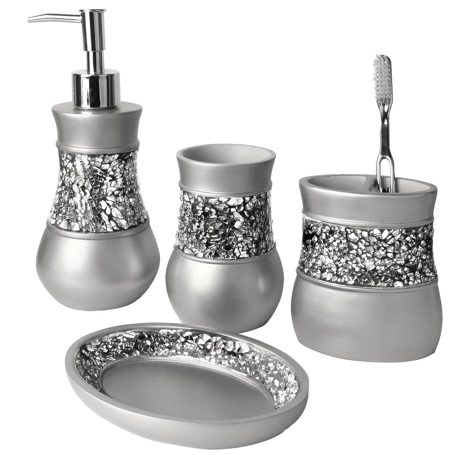 Brushed Nickel 4 Piece Gift set