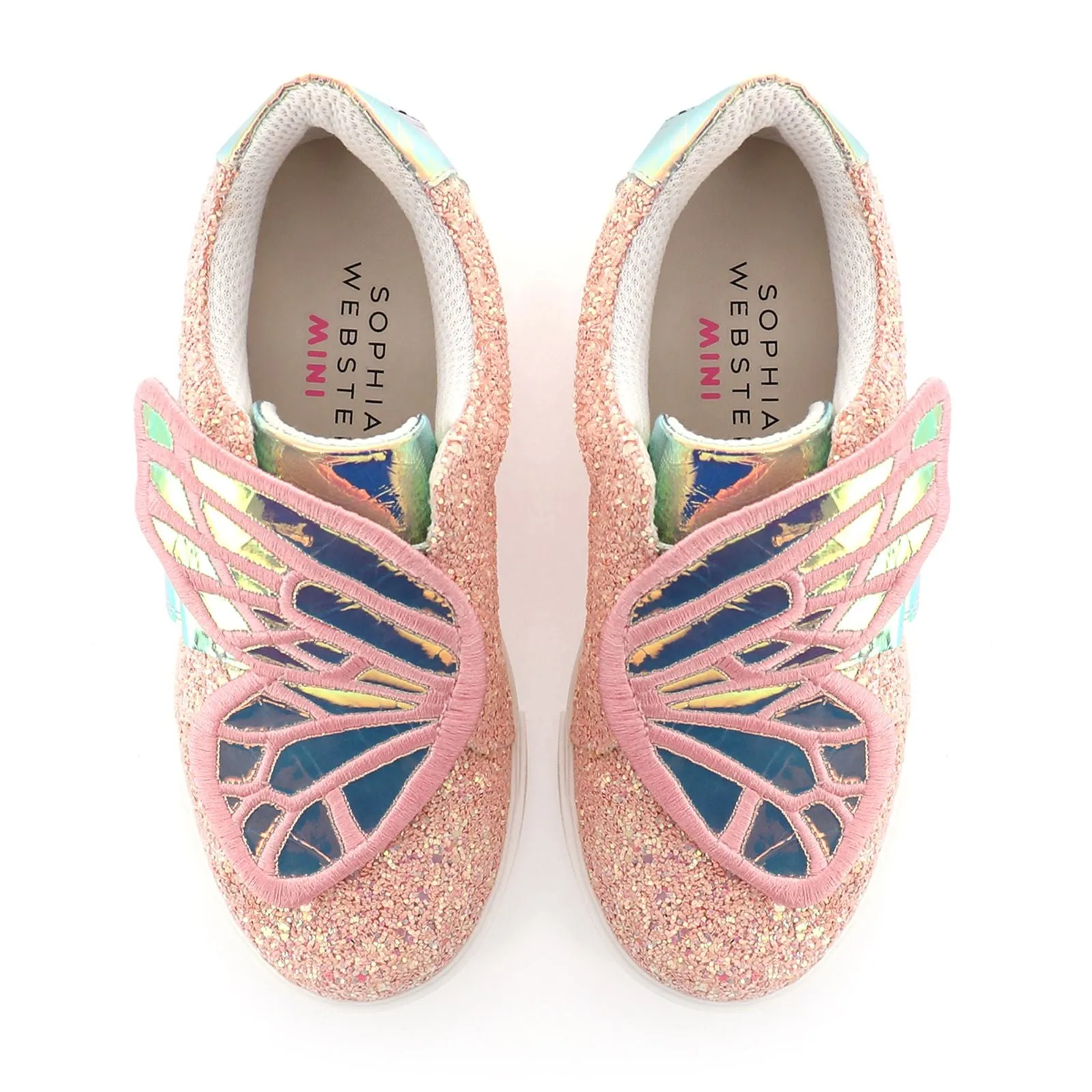 Butterfly Low Top Pink Glitter & Pearl