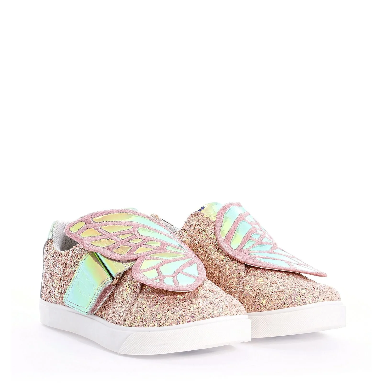 Butterfly Low Top Pink Glitter & Pearl