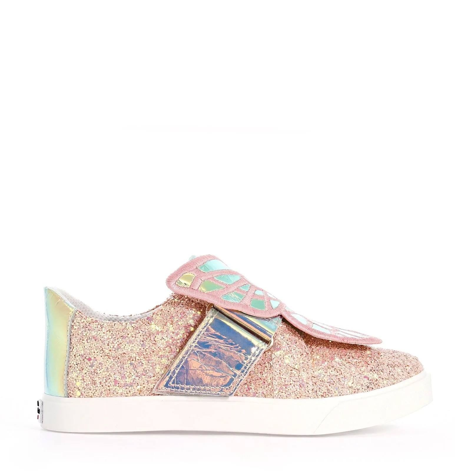 Butterfly Low Top Pink Glitter & Pearl