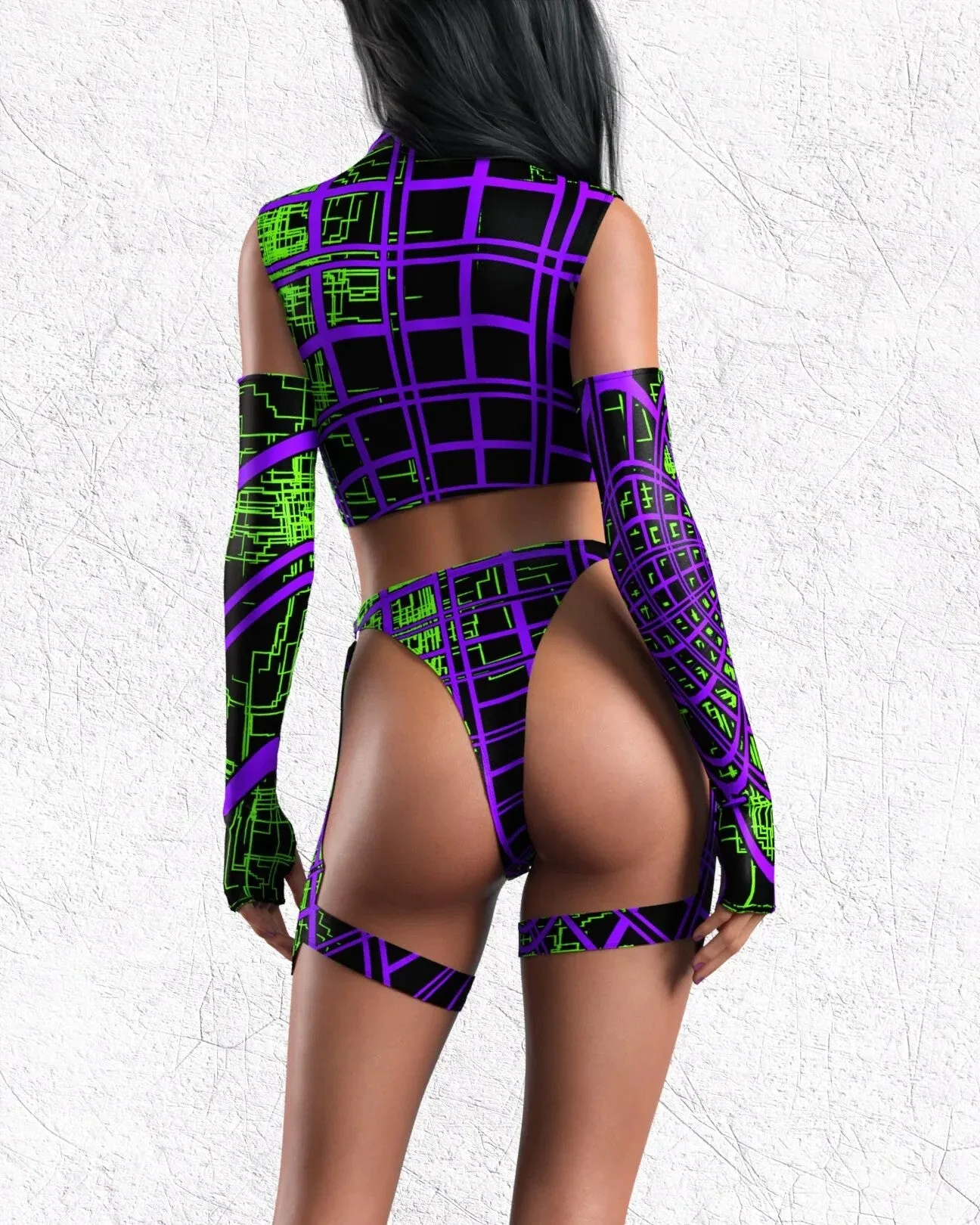 Candy Catz Wired Cutout Chaps 2pc Set