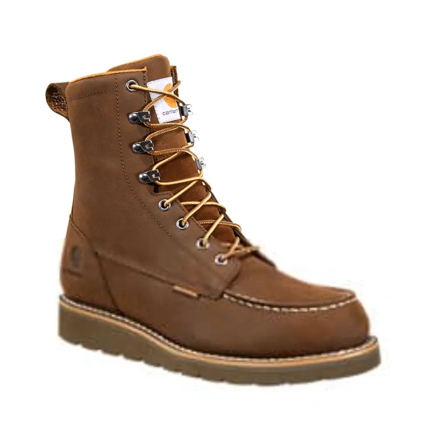 Carhartt Men's Moc 8" Soft Toe Wedge Work Boot -Brown- FW8093-M