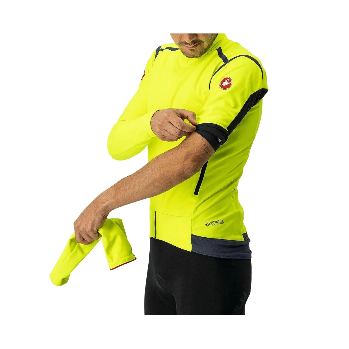 Castelli Perfetto RoS Convertible Jacket Yellow Flou