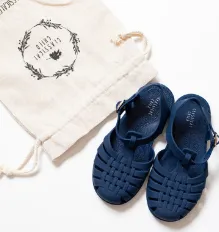 Classical Jelly Sandals Navy Blue