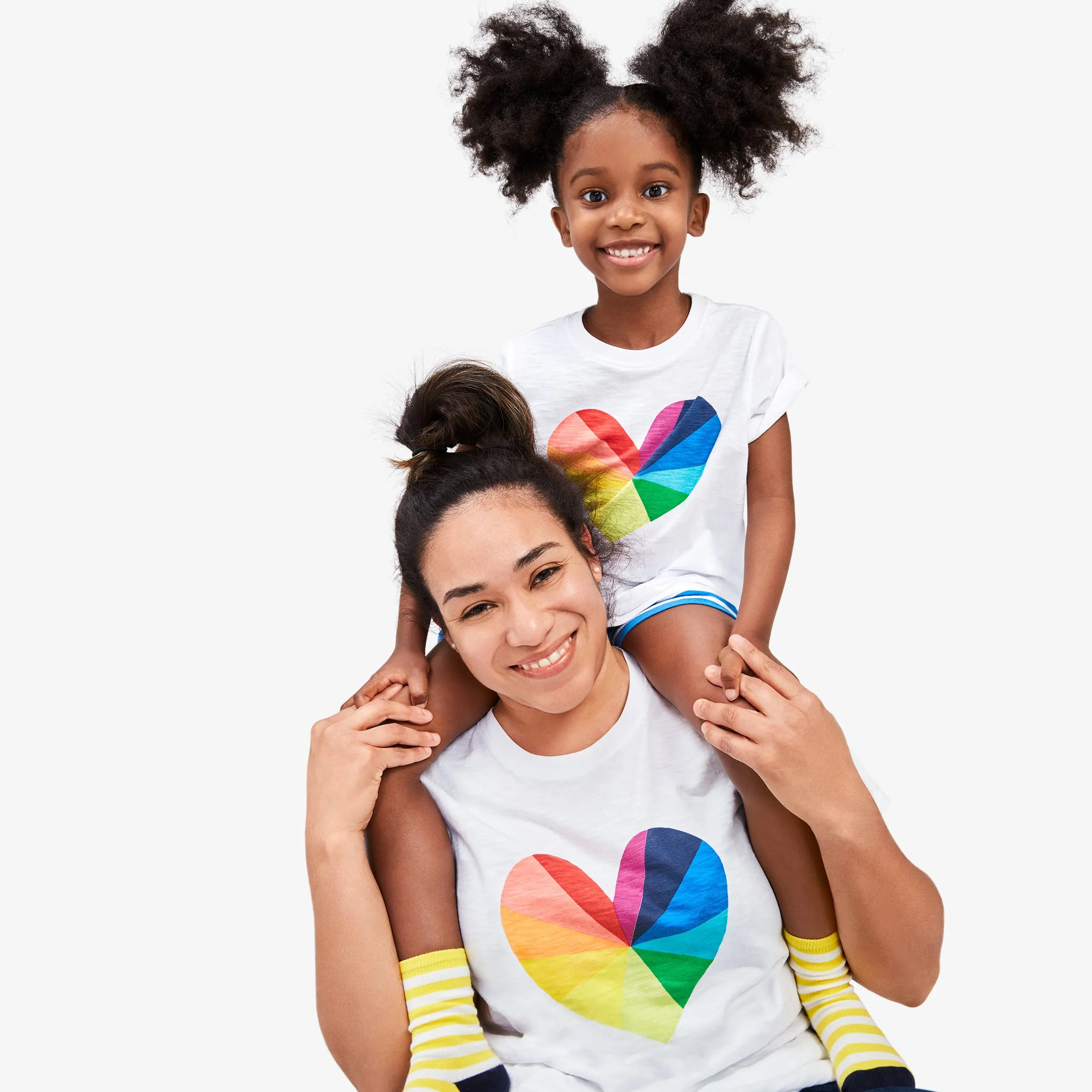 Clearance fit 2 grown-ups prism heart tee